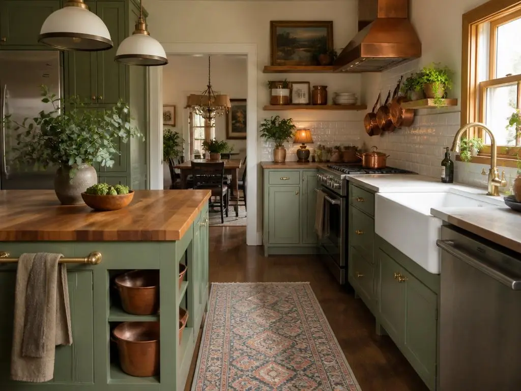 Kitchen after luxury remodel with custom cabinets